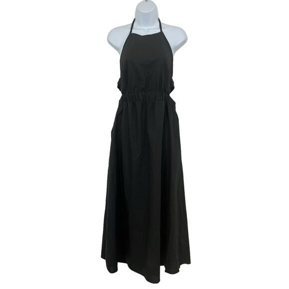 Birgitte Herskind Women’s Size 40 US 8 Black Halter Petra Midi Dress New - Picture 1 of 4